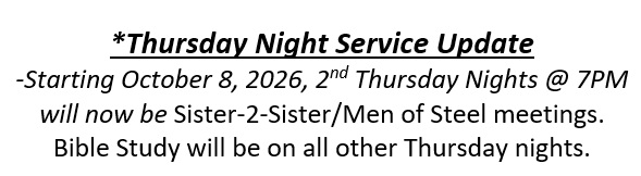 Thursday Night Bible study!